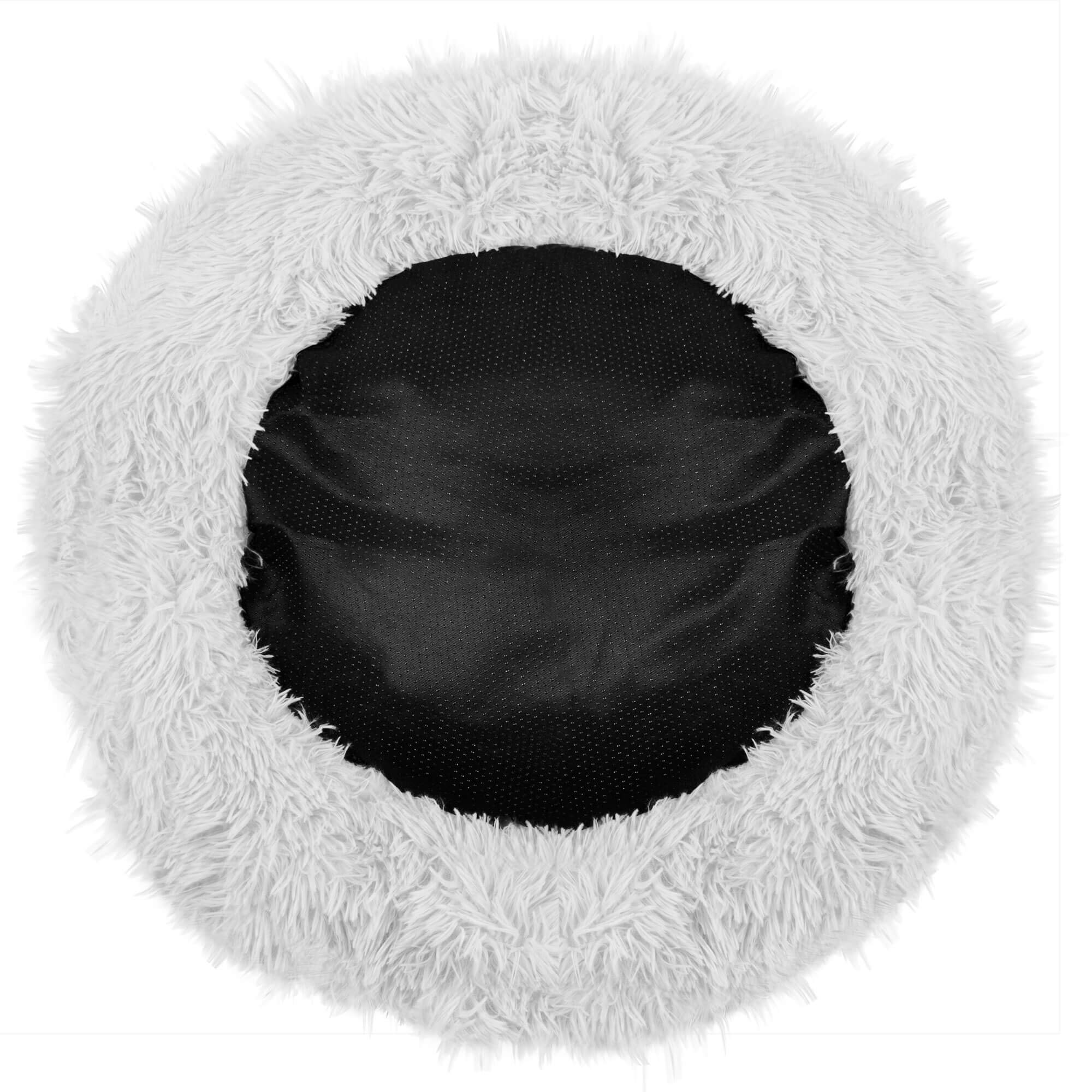 Pat  pentru caini si pisici, cu husa detasabila, gri, diametru 120cm