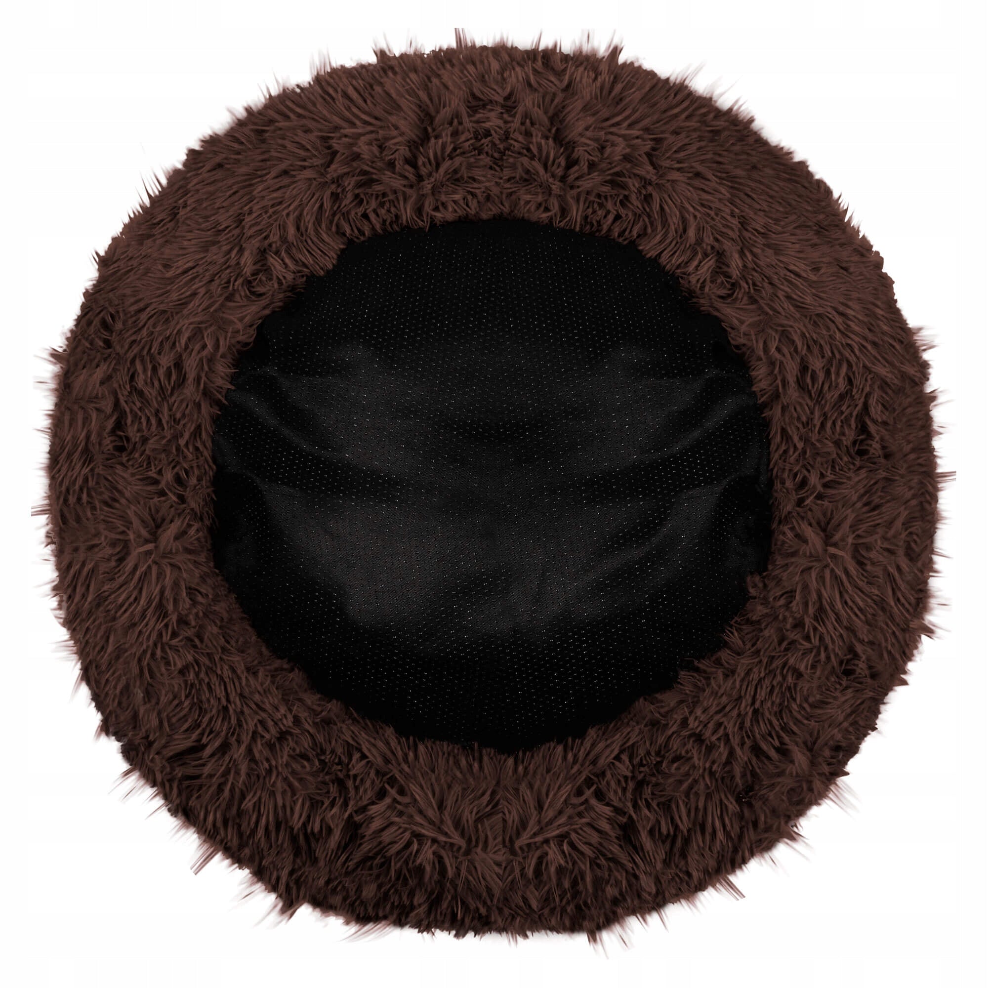 Pat  pentru caini si pisici, cu husa detasabila, maro, diametru 90cm