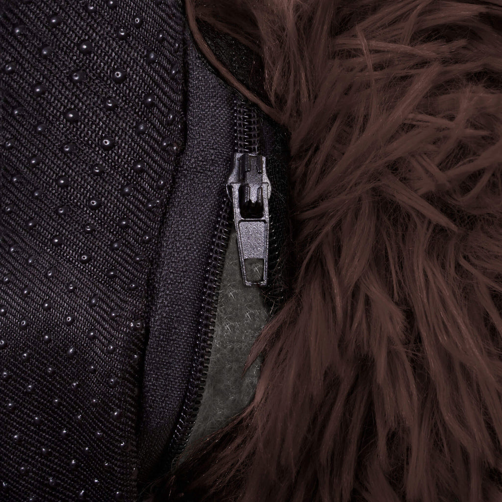 Pat  pentru caini si pisici, cu husa detasabila, maro, diametru 100cm