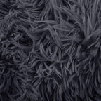 Pat  pentru caini si pisici, cu husa detasabila, gri inchis, diametru 80cm