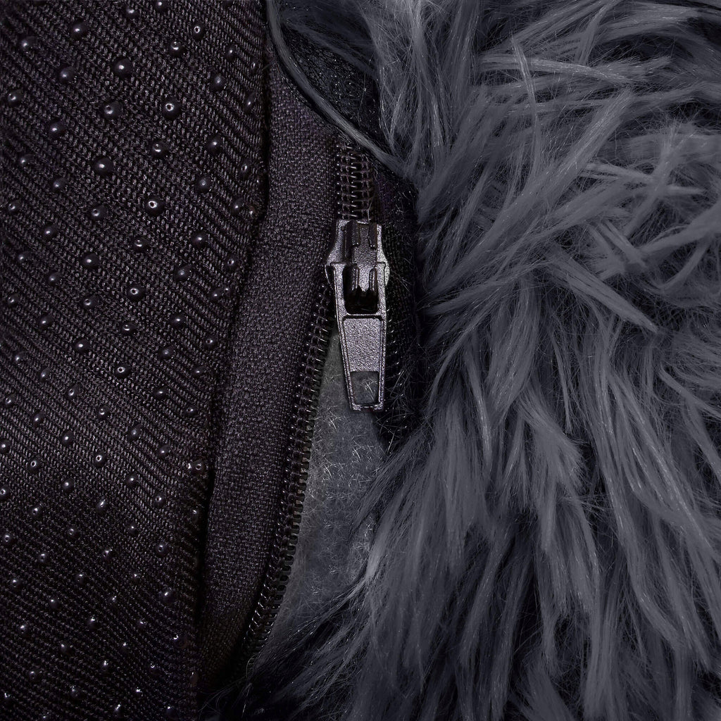 Pat  pentru caini si pisici, cu husa detasabila, gri inchis, diametru 80cm