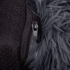 Pat  pentru caini si pisici, cu husa detasabila, gri inchis, diametru 80cm