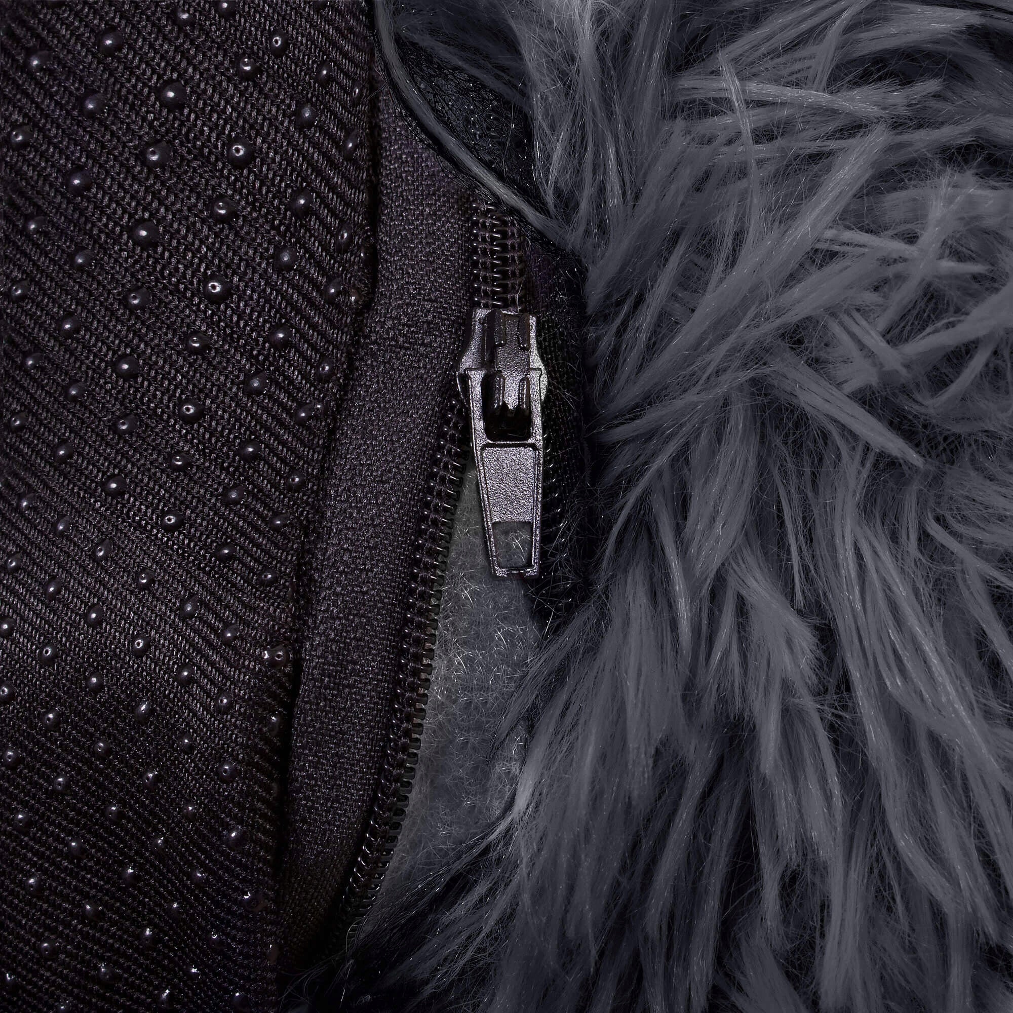 Pat  pentru caini si pisici, cu husa detasabila, gri inchis, diametru 80cm