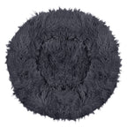 Pat  pentru caini si pisici, cu husa detasabila, gri inchis, diametru 80cm