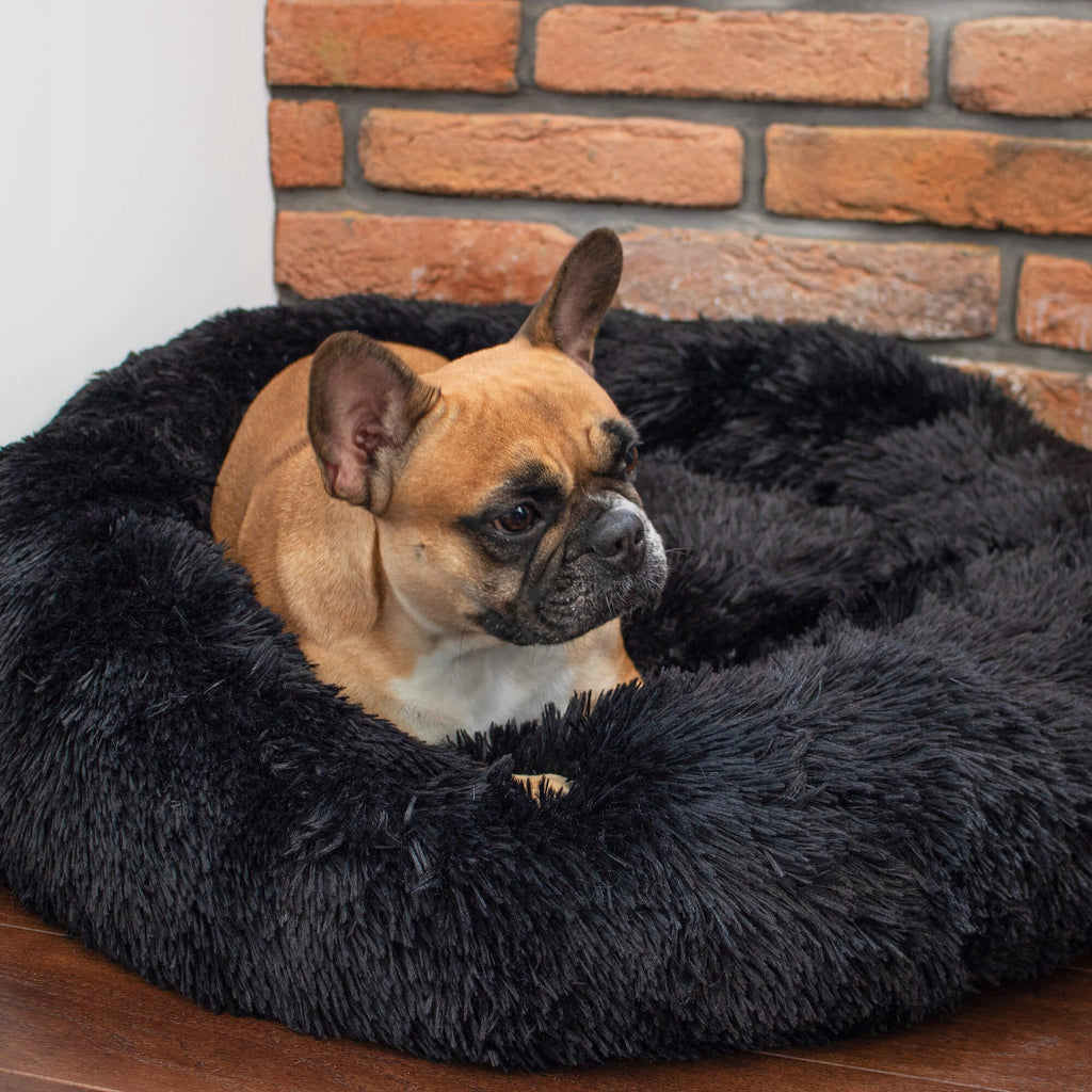 Pat  pentru caini si pisici, cu husa detasabila, negru, 40cm