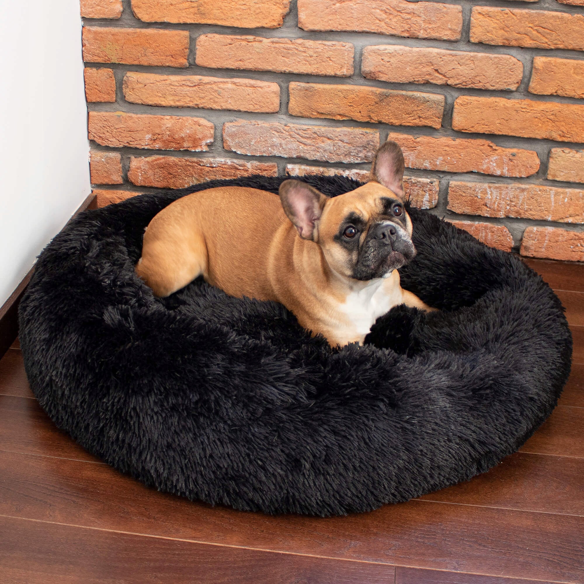 Pat  pentru caini si pisici, cu husa detasabila, negru, 40cm