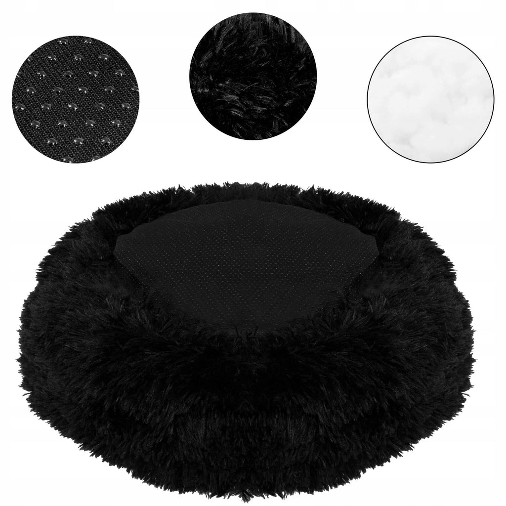 Pat  pentru caini si pisici, cu husa detasabila, negru, 40cm