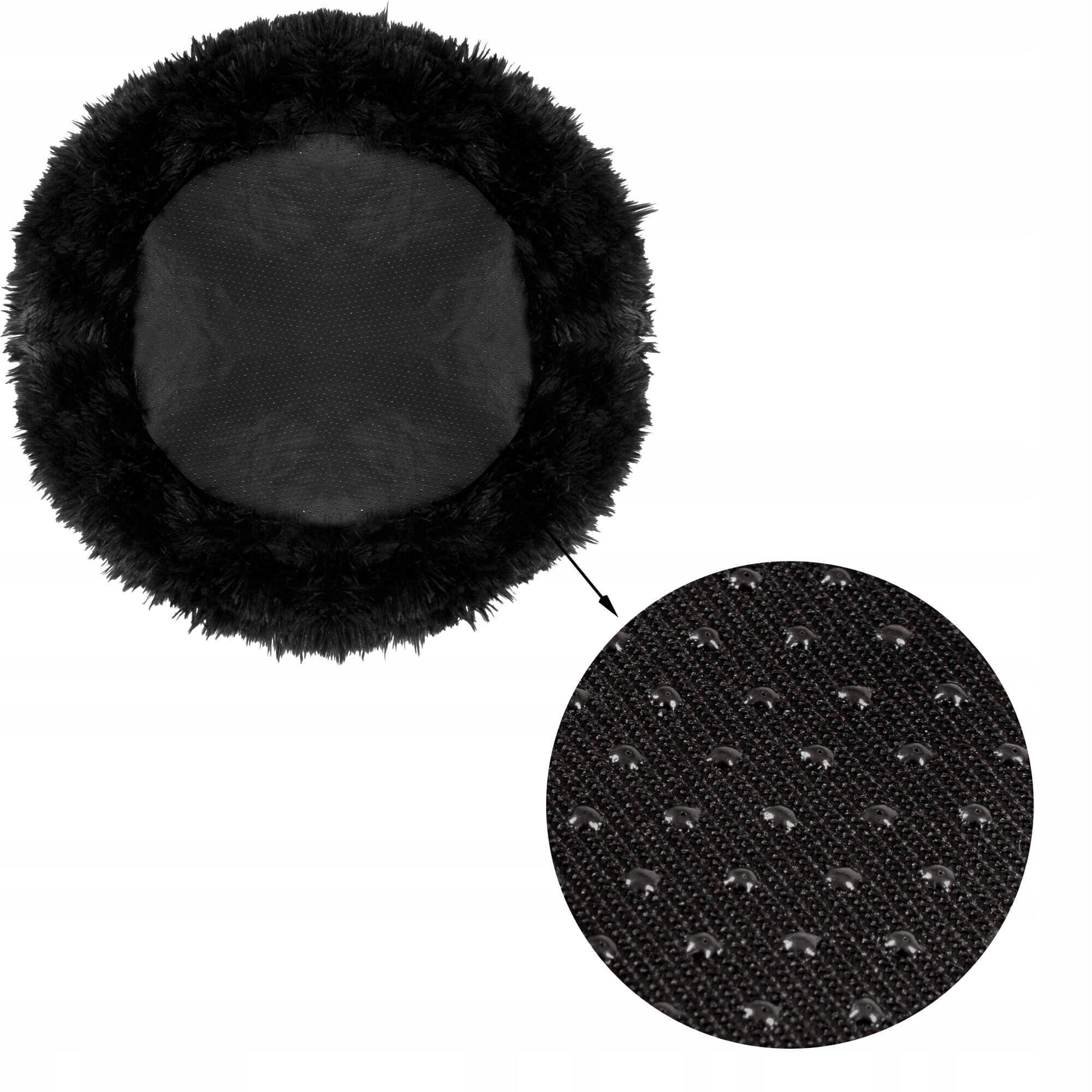 Pat  pentru caini si pisici, cu husa detasabila, negru, 40cm