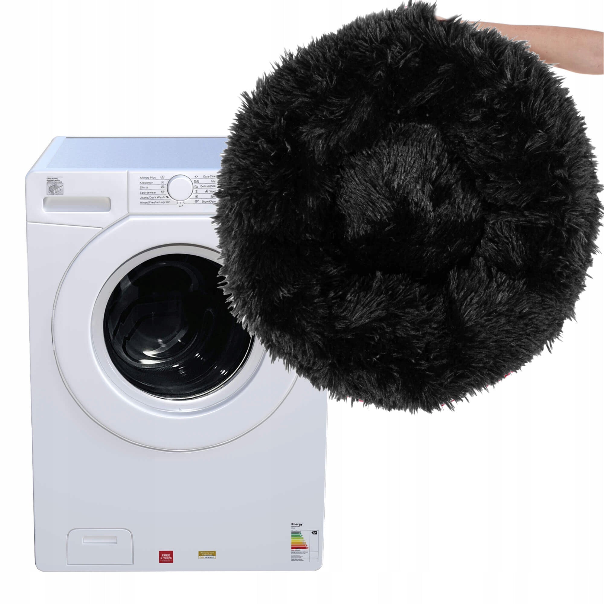 Pat  pentru caini si pisici, cu husa detasabila, negru, 40cm