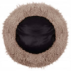 Pat  pentru caini si pisici, cu husa detasabila, maro deschis, diametru 80cm