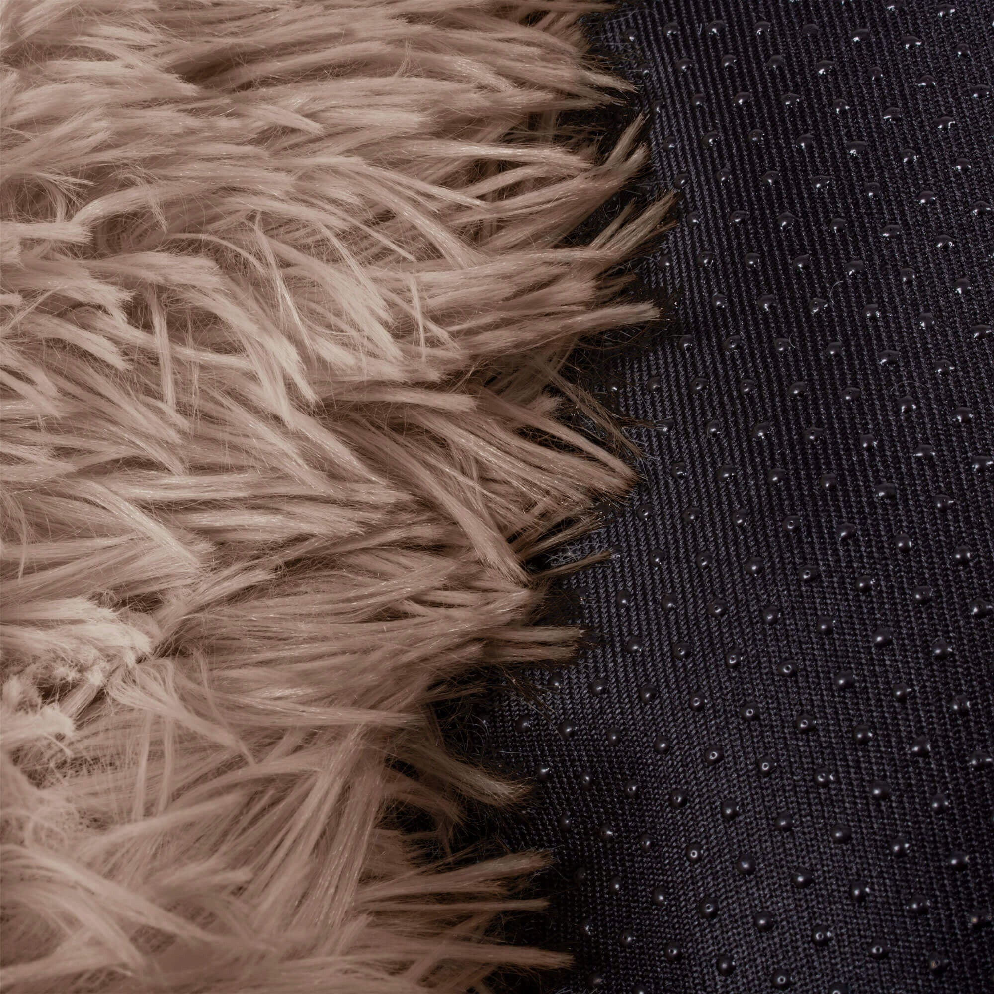 Pat  pentru caini si pisici, cu husa detasabila, maro deschis, diametru 80cm