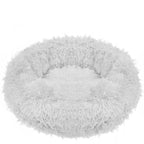 Pat  pentru caini si pisici, cu husa detasabila, gri, diametru 110cm