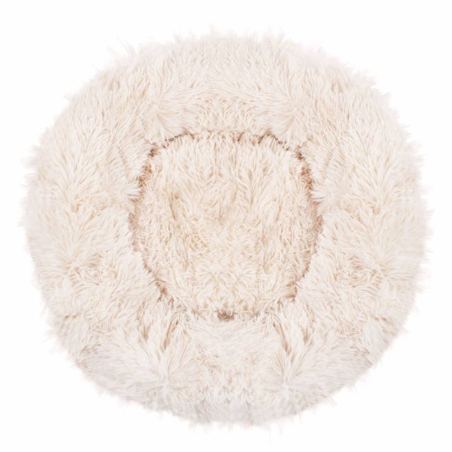 Pat  pentru caini si pisici, cu husa detasabila, bej, diametru 90cm