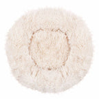 Pat  pentru caini si pisici, cu husa detasabila, bej, diametru 60cm