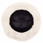 Pat  pentru caini si pisici, cu husa detasabila, bej, diametru 60cm