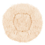 Pat  pentru caini si pisici, cu husa detasabila, crem, diametru 80cm