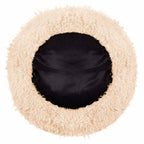 Pat  pentru caini si pisici, cu husa detasabila, crem, diametru 90cm