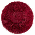 Pat  pentru caini si pisici, cu husa detasabila, visiniu, diametru 60cm