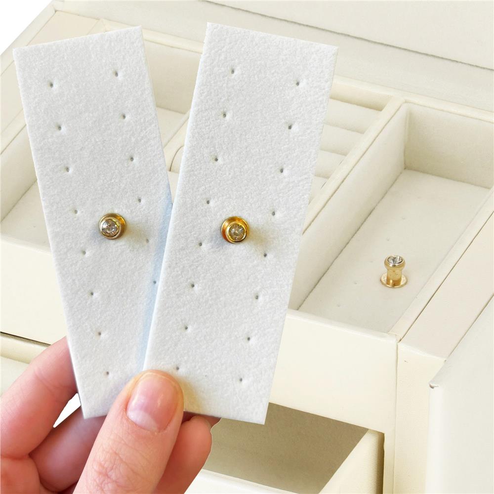 (DL) Cutie depozitare si organizare bijuterii, MDF, piele ecologica, 17,5 x 12 x 13,5 cm., crem