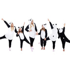 Pijama tip salopeta pentru copii, model panda, marime 125-140cm