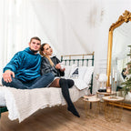 Patura tip hanorac, cu maneci, gluga si buzunare, material plus, marime universala, gri