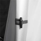 Cort plaja sau camping, impemeabil, cu terasa, 4 locuri, 175x310x130cm, gri albastru