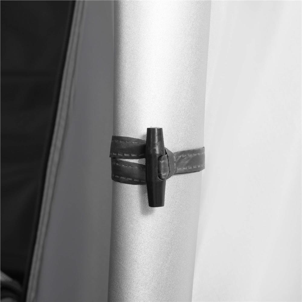 Cort plaja sau camping, impemeabil, cu terasa, 4 locuri, 175x310x130cm, gri albastru