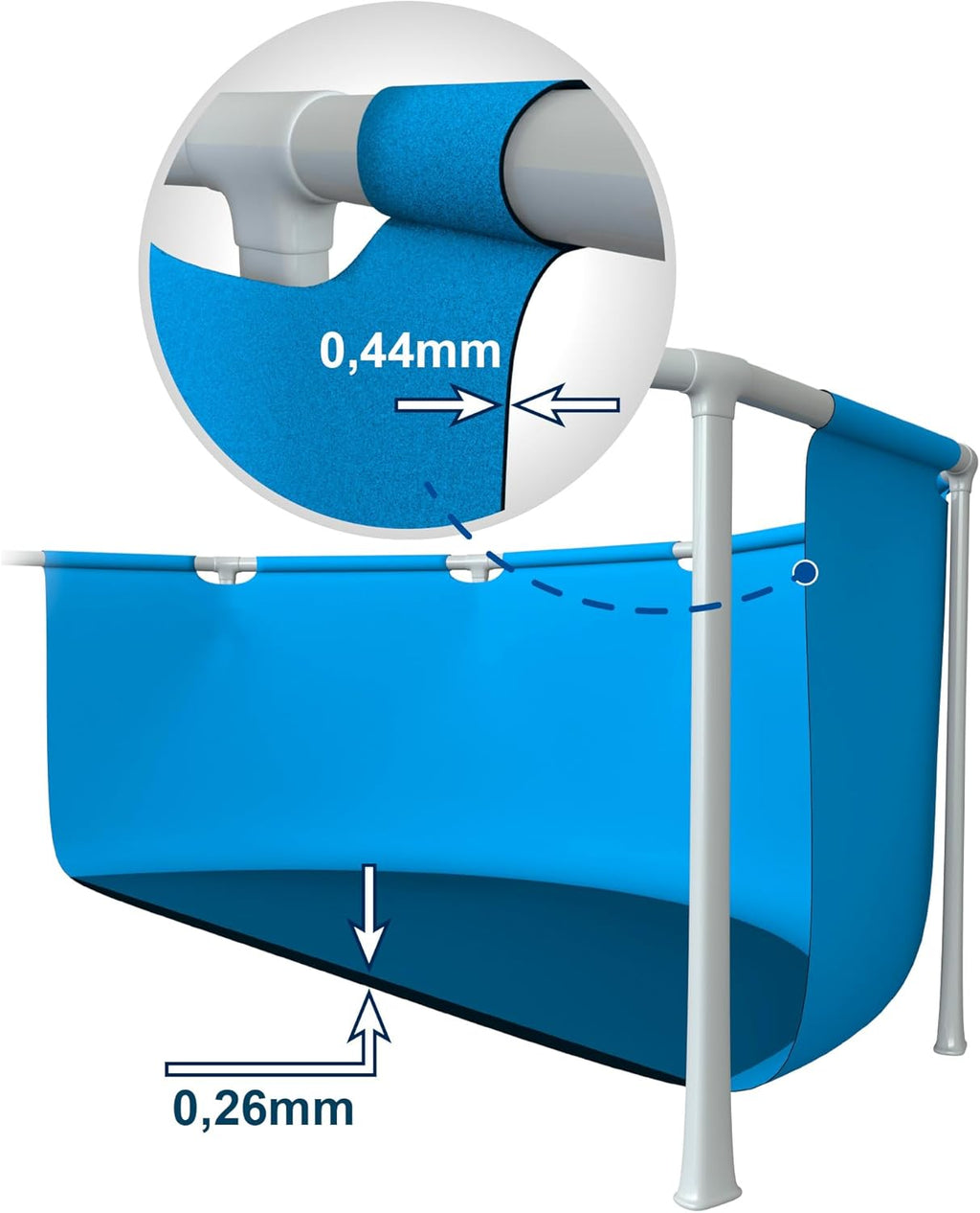 Piscina rotunda cu cadru meltalic si parasolar Canopy Intex 28290NP, D183xH38 cm