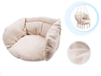 Scaun rotund tip leagan suspendat cu perna Confort Plus, casa sau gradina, bej