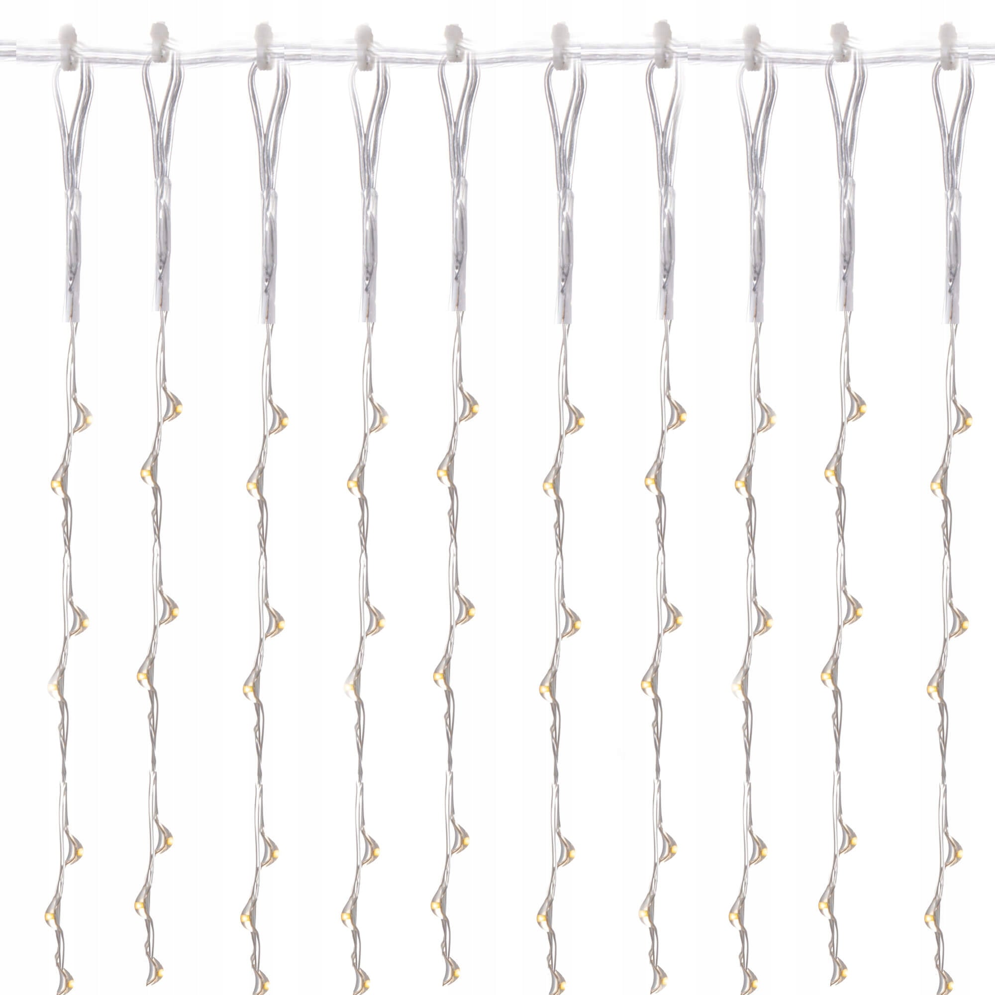 Ghirlanda luminoasa tip perdea 400 LED-uri, 3m, pentru interior/exterior, iluminare galbena