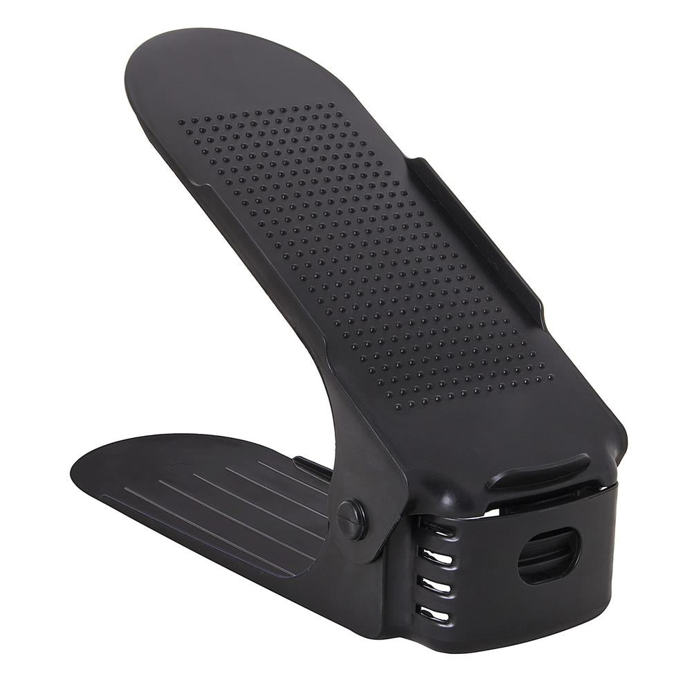 (DL) Set 10 organizatoare pentru pantofi regalabile, plastic, culoare negru