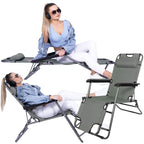 Sezlong pliabil  GC30, Relax Zero Gravity, 80x60x153cm, gri mediu