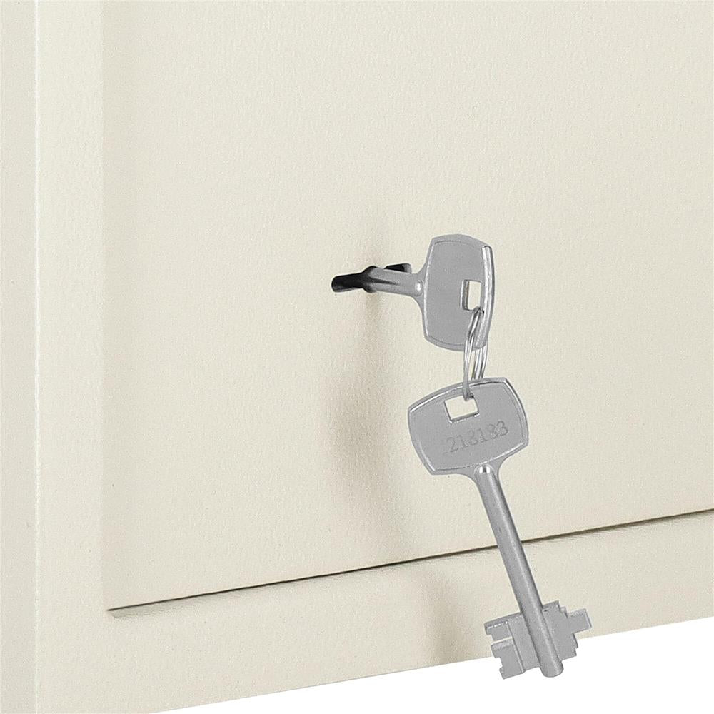 Seif standard cu cheie, 200x310x200 mm, Otel, Bej