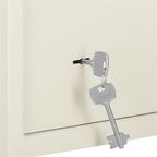 Seif standard cu cheie, 200x310x200 mm, Otel, Bej