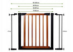Poarta de siguranta Safety Gate pentru scari, ajustabila 96-103 cm, din otel si lemn, negru maro