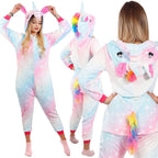 Pijama tip salopeta pentru dama, model unicorn, marime M