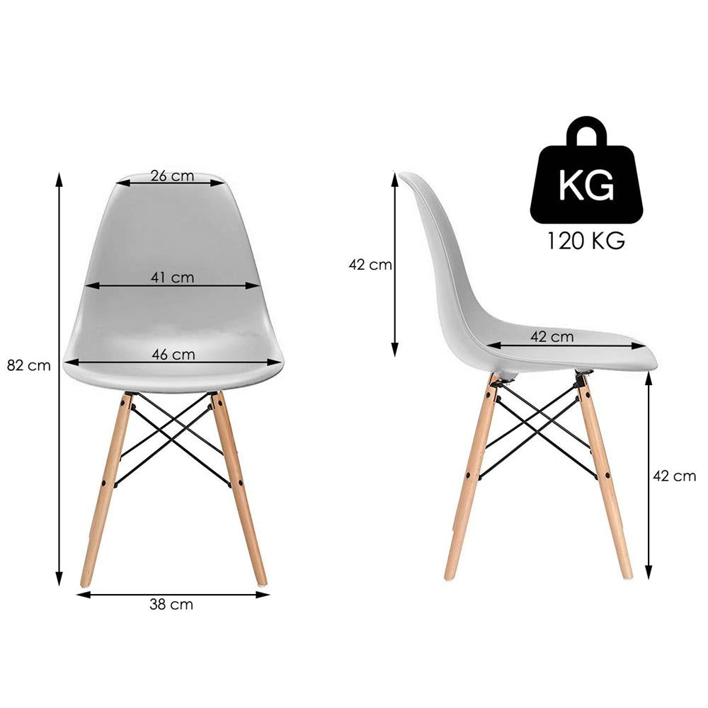 Scaun dining Scandinav pentru bucatarie, 38x42x82cm, gri