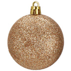 Set globuri de Craciun, 30 bucati, 3 modele, 3cm, roz auriu