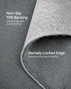 SONGMICS Covor decorativ antiderapant, lavabil la masina, 200×290 cm, gri