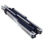 Pat pliant pentru camping, structura metalica, 190x74x42cm, 150kg, albastru marin