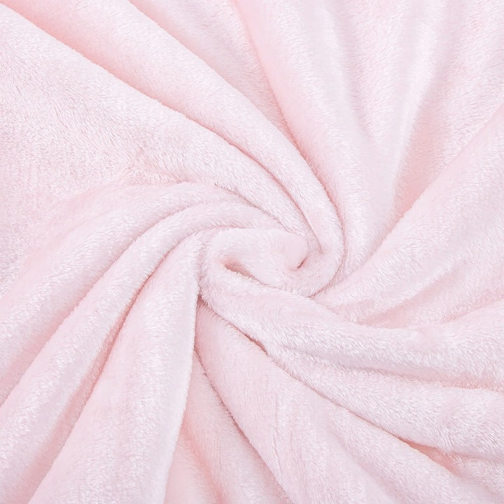 Patura pufoasa cu pampoane mici, 2 persoane, 200x220cm, roz