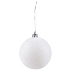 Set globuri de Craciun, 20 bucati, 8cm, alb perlat