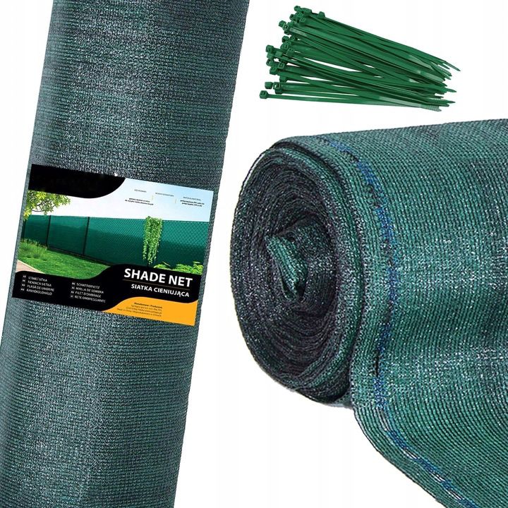 Plasa umbrire si intimitate pentru gard, 1.5m latime, 50m lungime, 140g densitate, verde