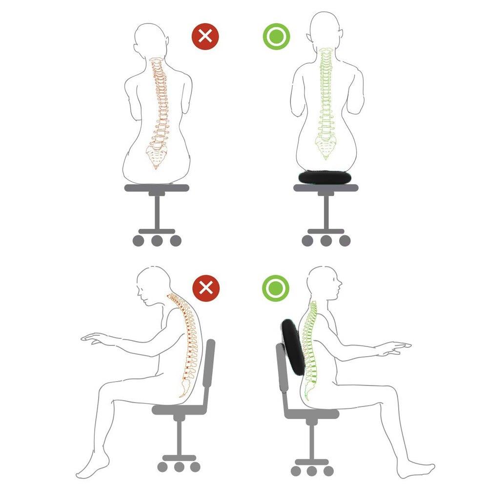 Perna fitness pentru echilibru, diametru 34cm, pompa inclusa, neagra