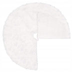 Covoras de pus sub bradul de Craciun, diametru 142 cm, imitatie blana alba