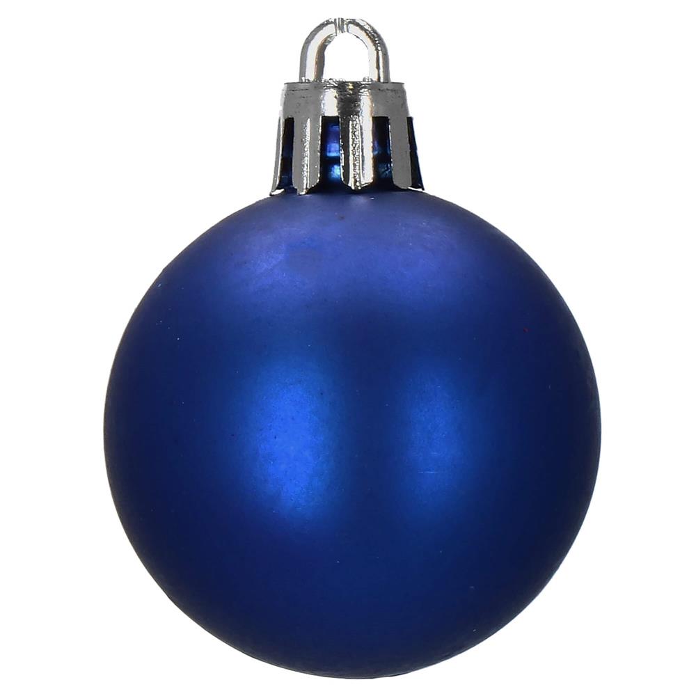 Set globuri de Craciun, 20 bucati, 3 modele, 4cm, albastru inchis