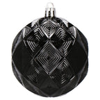 Set globuri de Craciun, 30 bucati, 8cm, 6 modele, negru