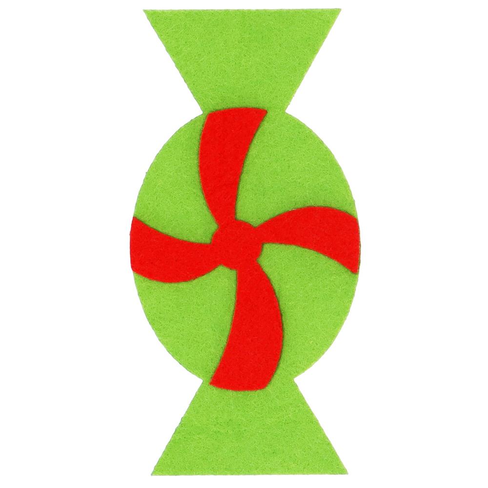 Brad de Craciun din pasla pentru copii, 115x80 cm, cu 26 decoratiuni