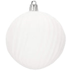 Set globuri de Craciun, 30 bucati, 8cm, 6 modele, alb
