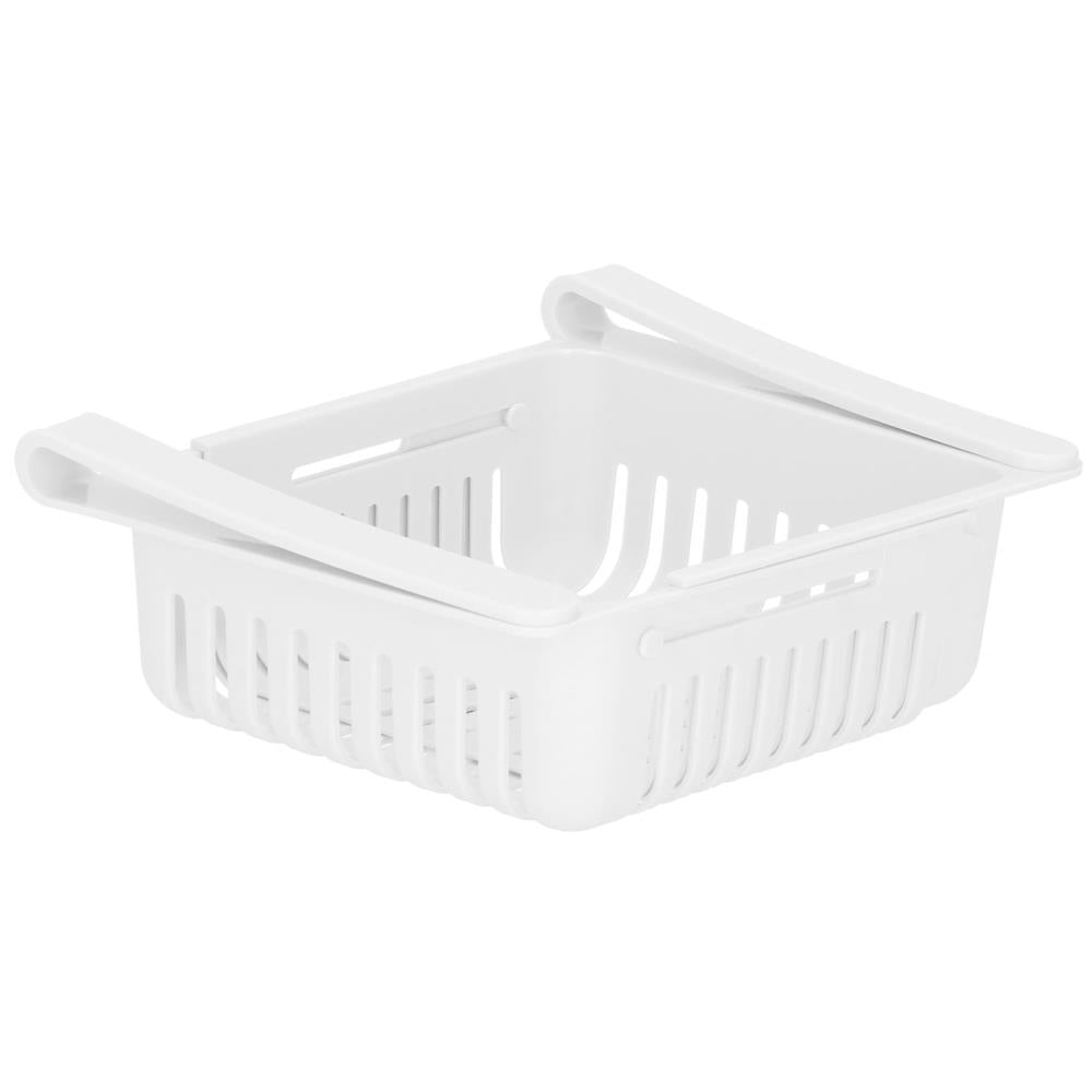 Organizator frigider, model cos extensibil, 16x28.5cm, alb